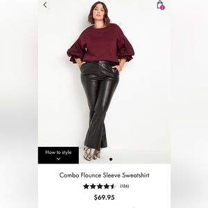 NWT Eloquii blouse in Burgandy